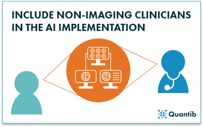  illustration of radiology AI implementation including non-imaging clinicians